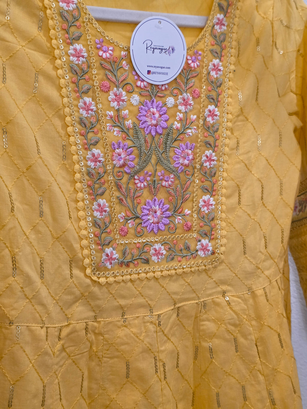 Kurti-Set für Damen in Gelb