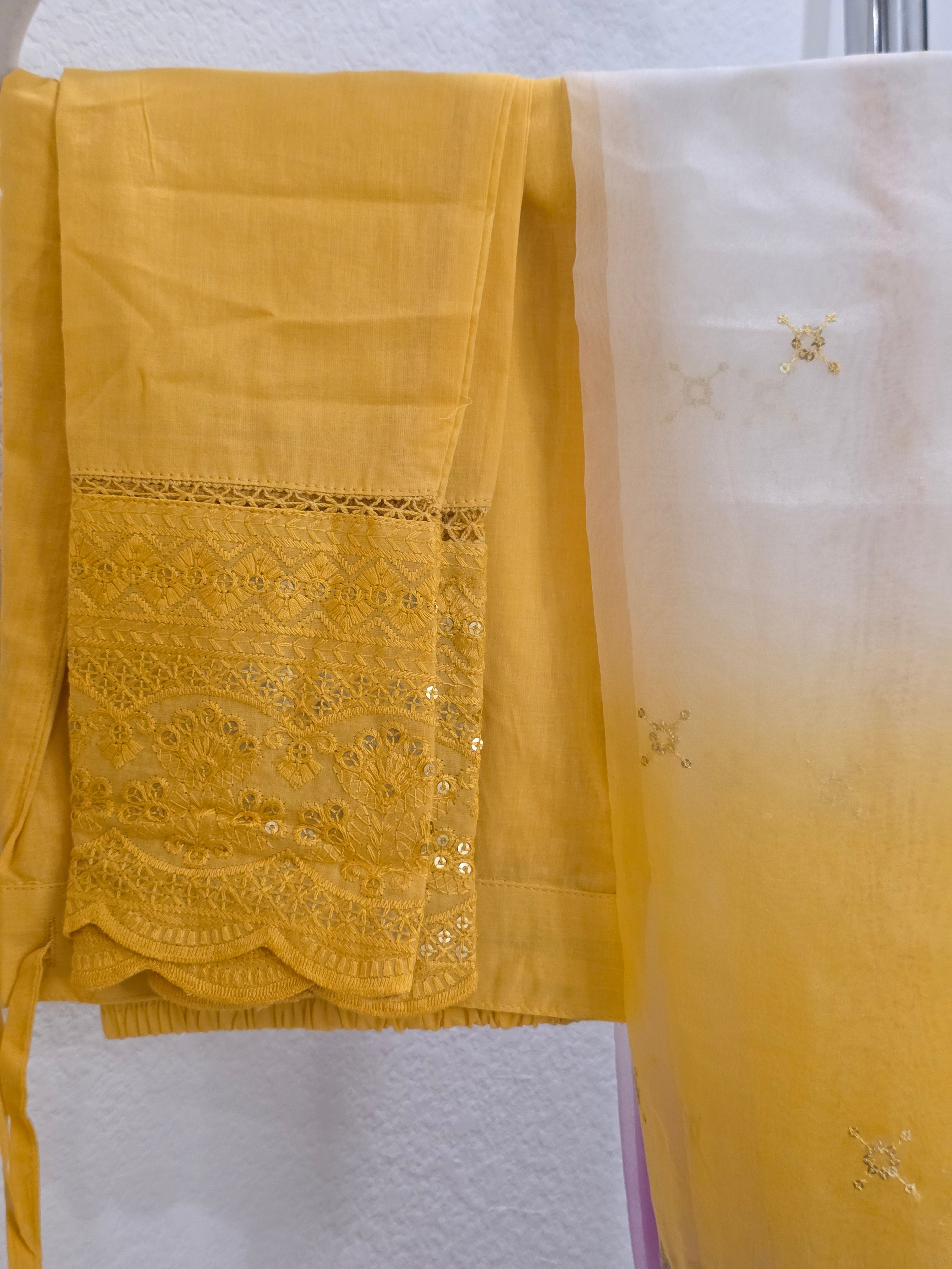 Kurti-Set für Damen in Gelb