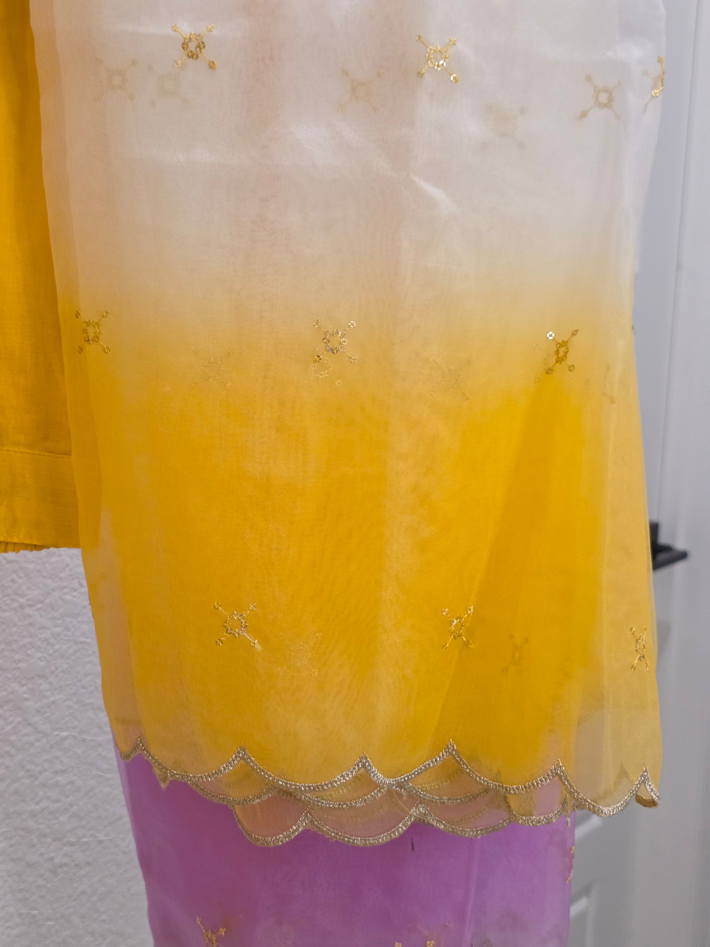 Kurti-Set für Damen in Gelb