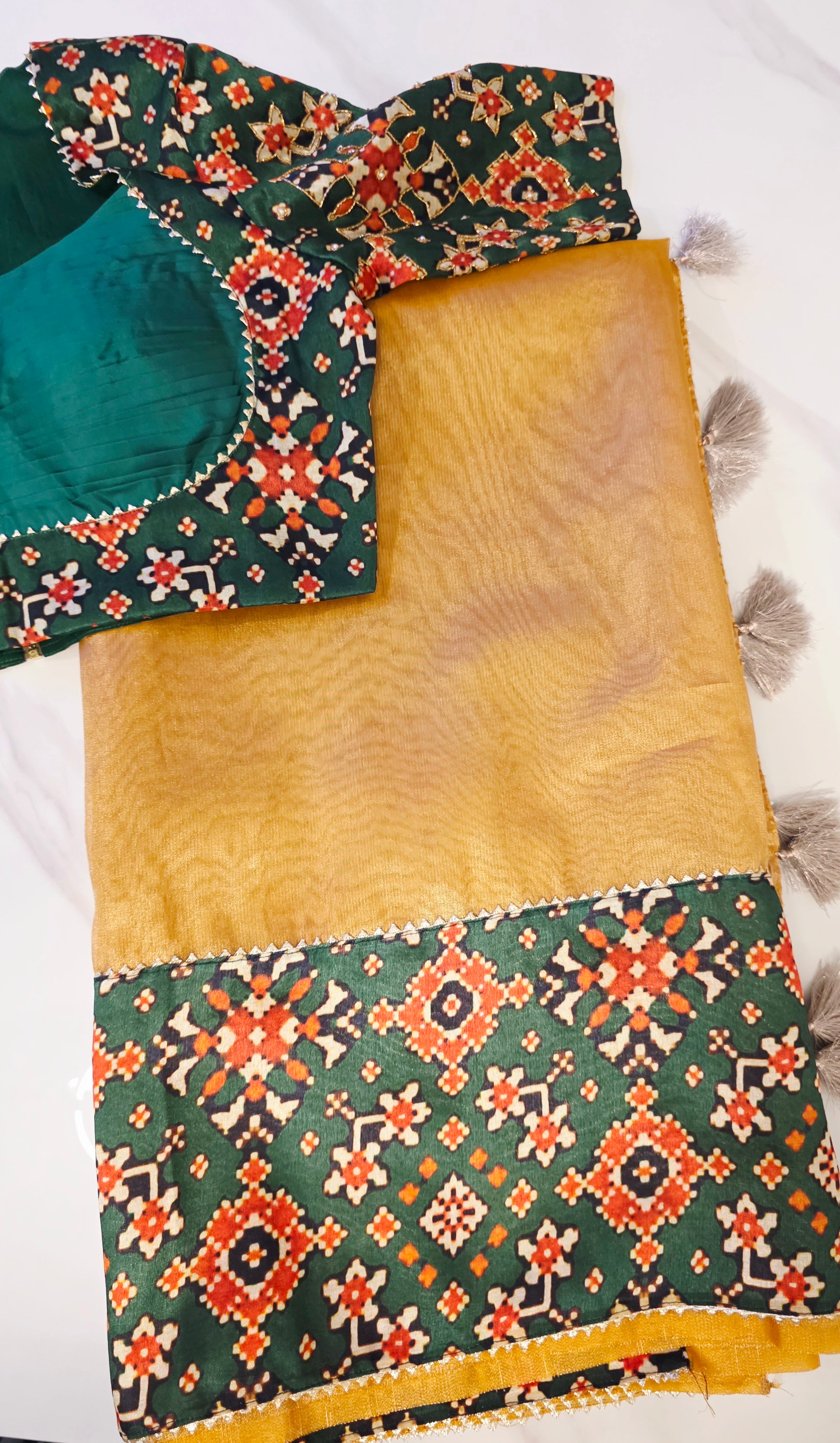 Womens Banaras Patola Fusion Saree