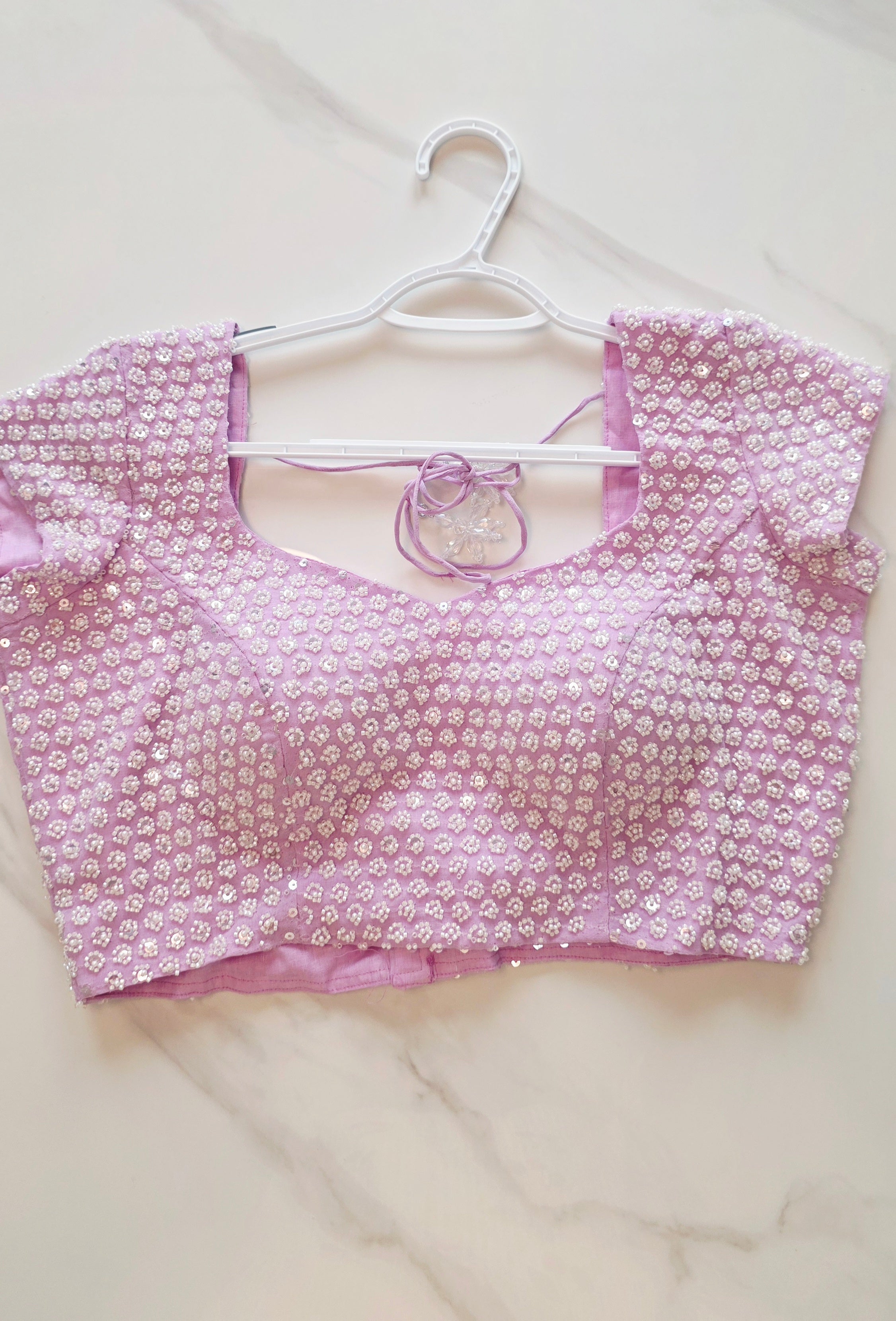 Womens Allover Beads Pastel Blouses