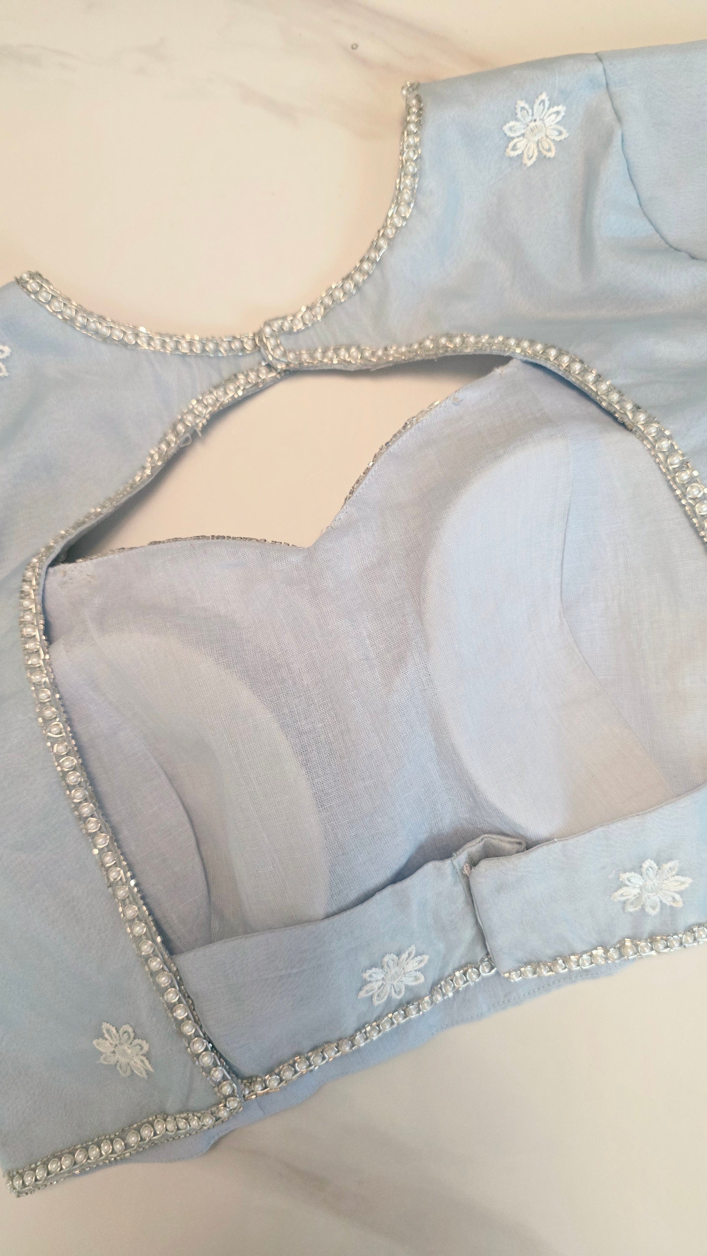 Womens Turkish Organza Sarees With Maggam work blouse