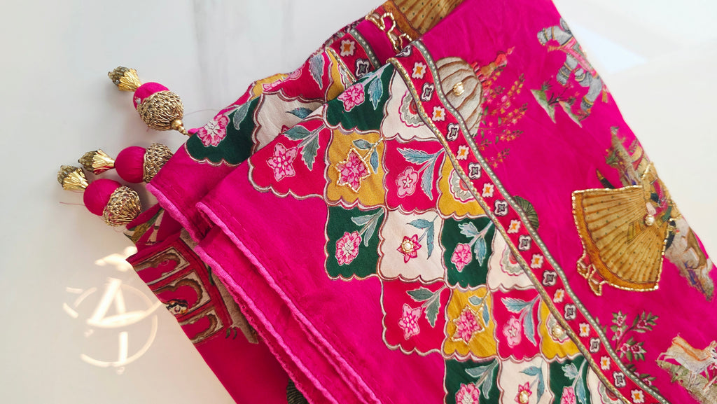 Womens Pure Crape Silk Tribal Art Sarees With Cutdana work