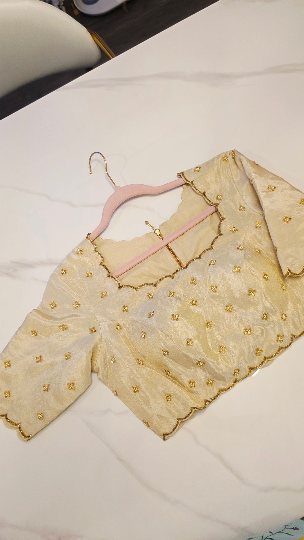 Womens Orange Cocktail Saree with designer blouse