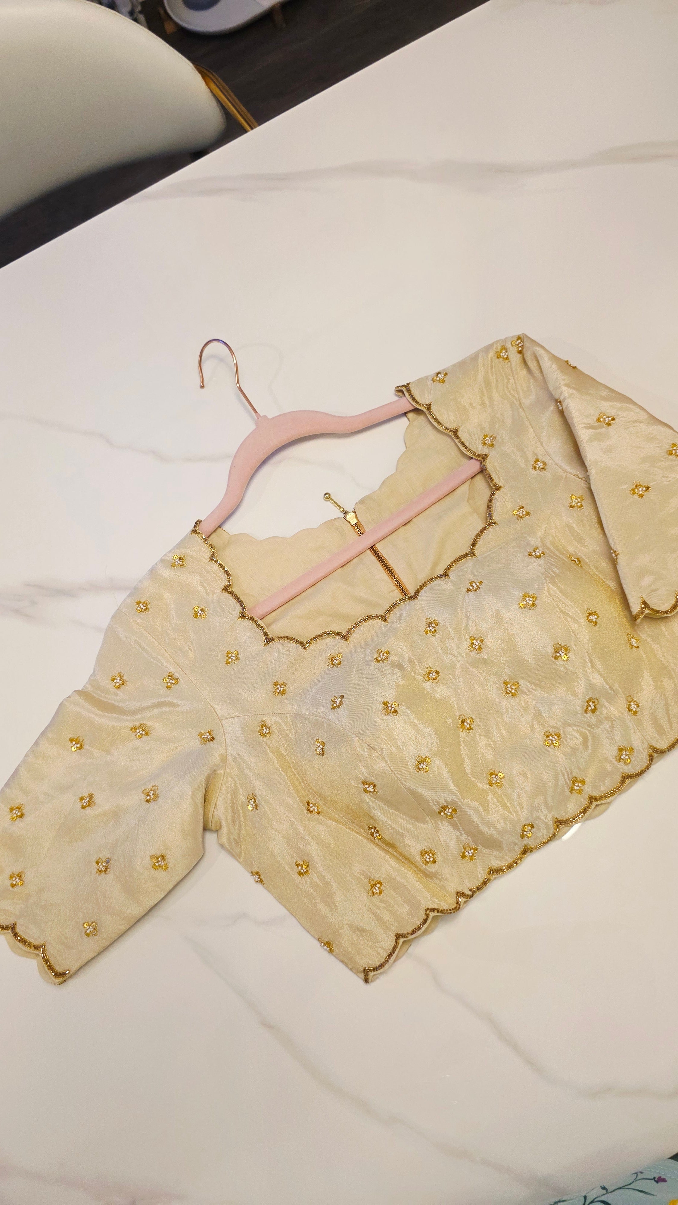 Womens Orange Cocktail Saree with designer blouse