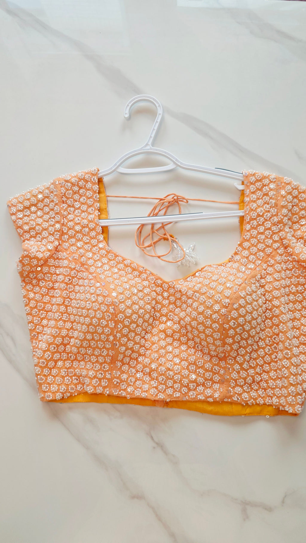 Womens Allover Beads Pastel Blouses