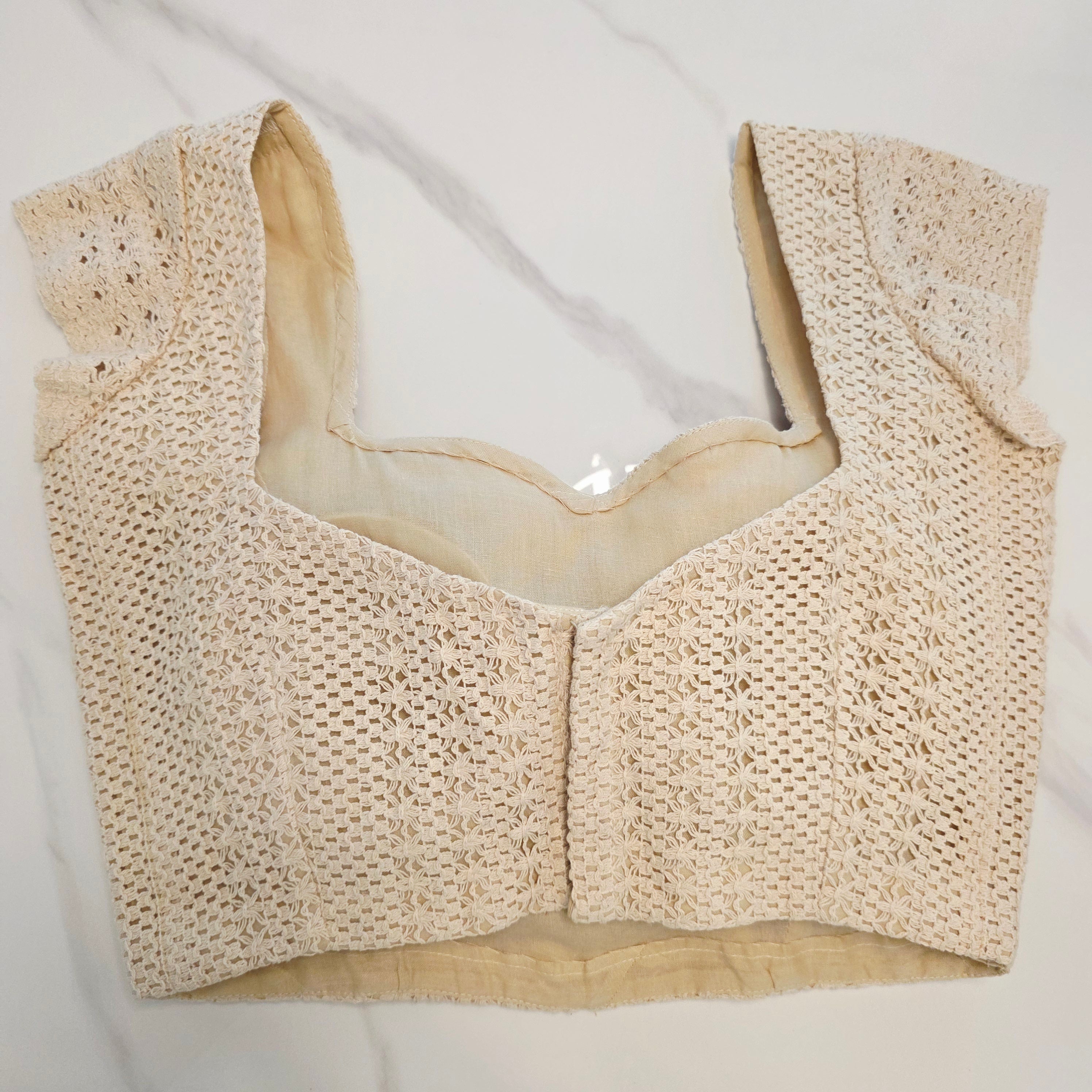 Violet Tissue Kalmkari Applique work saree with lace blouse