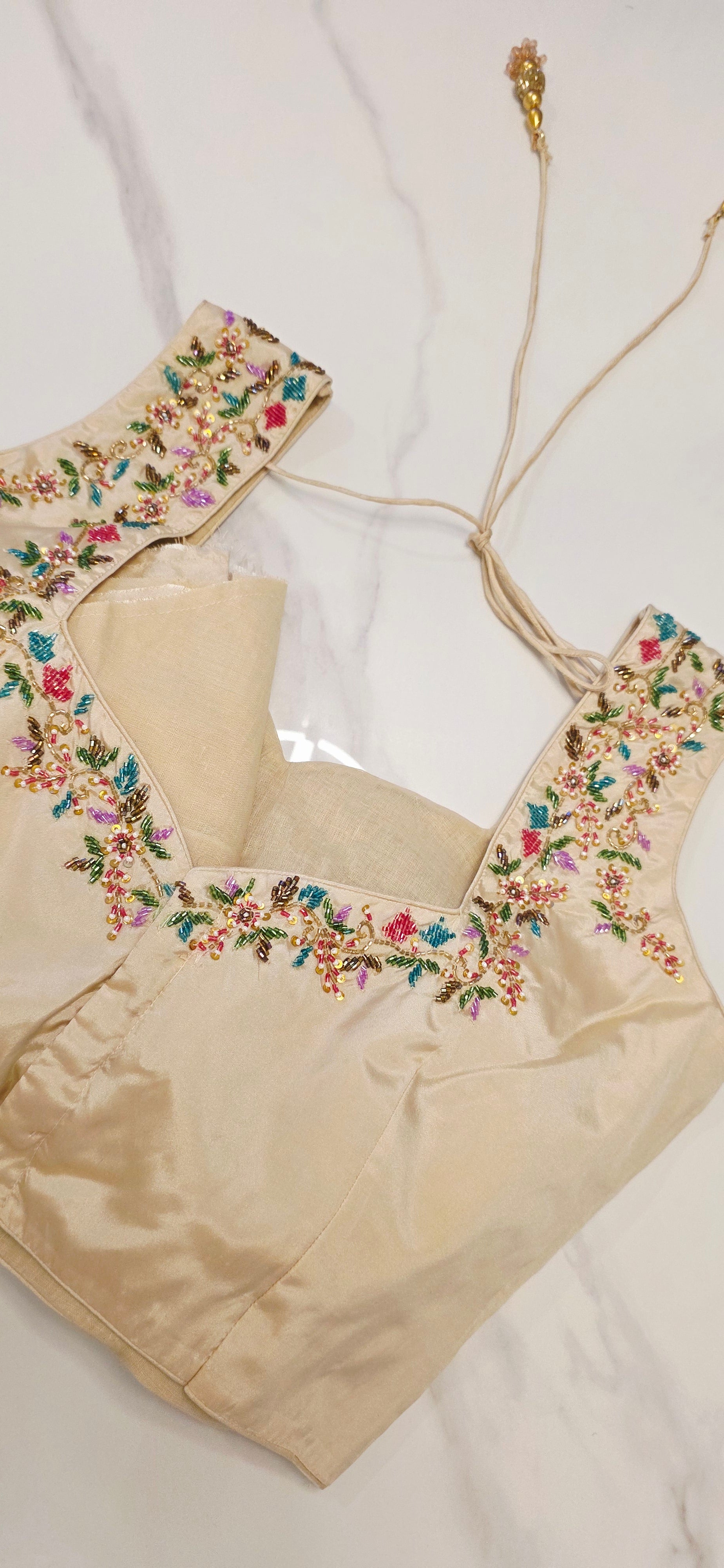 Floral Theme Black Color Tissue Georgette Saree with handwork border