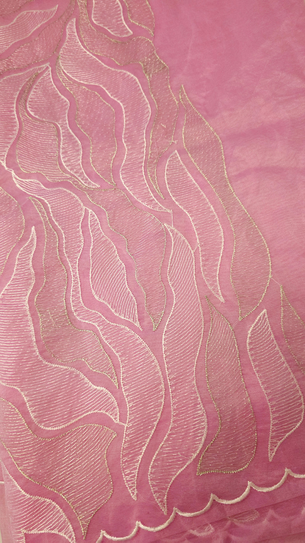 Womens Turkish Organza Sarees With Maggam work blouse