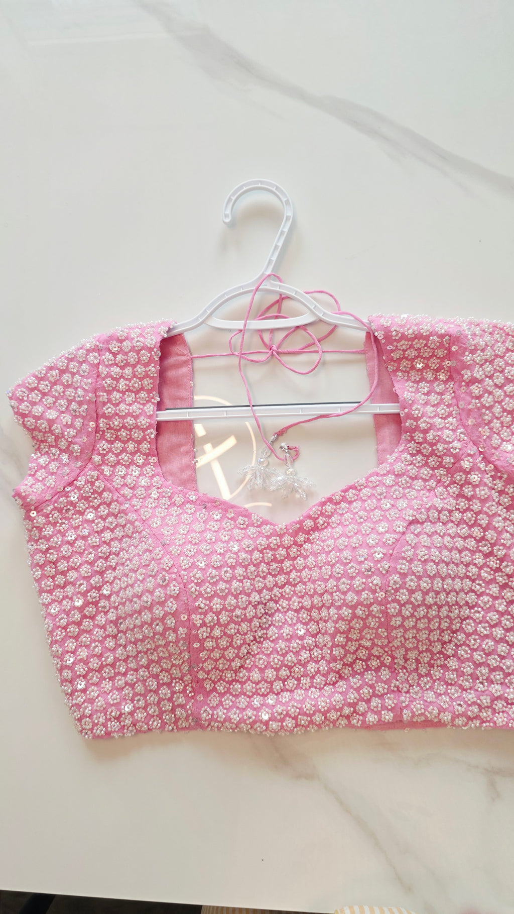 Womens Allover Beads Pastel Blouses