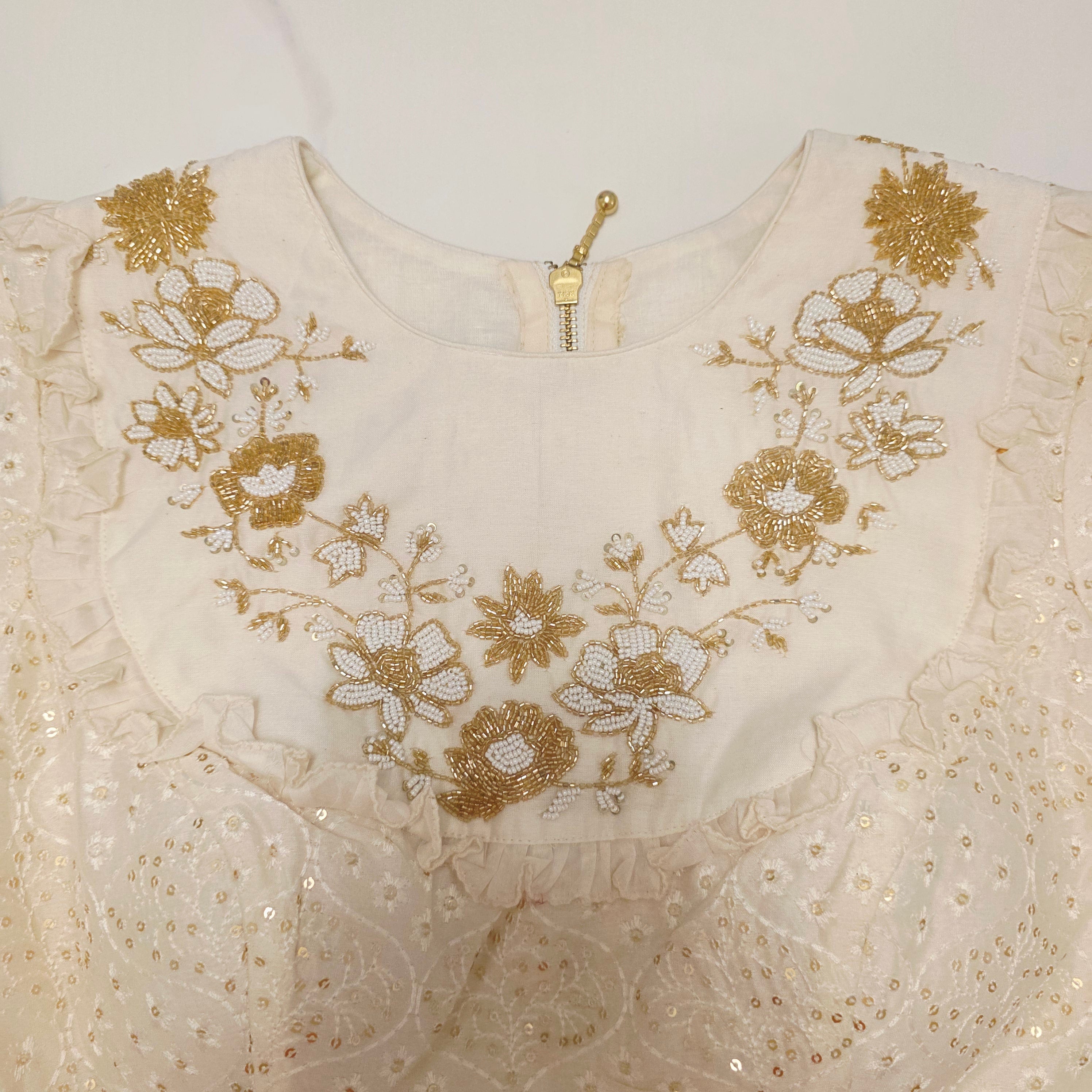 Violette Tissue-Saree mit Kalamkari-Patchwork und Designer-Bluse