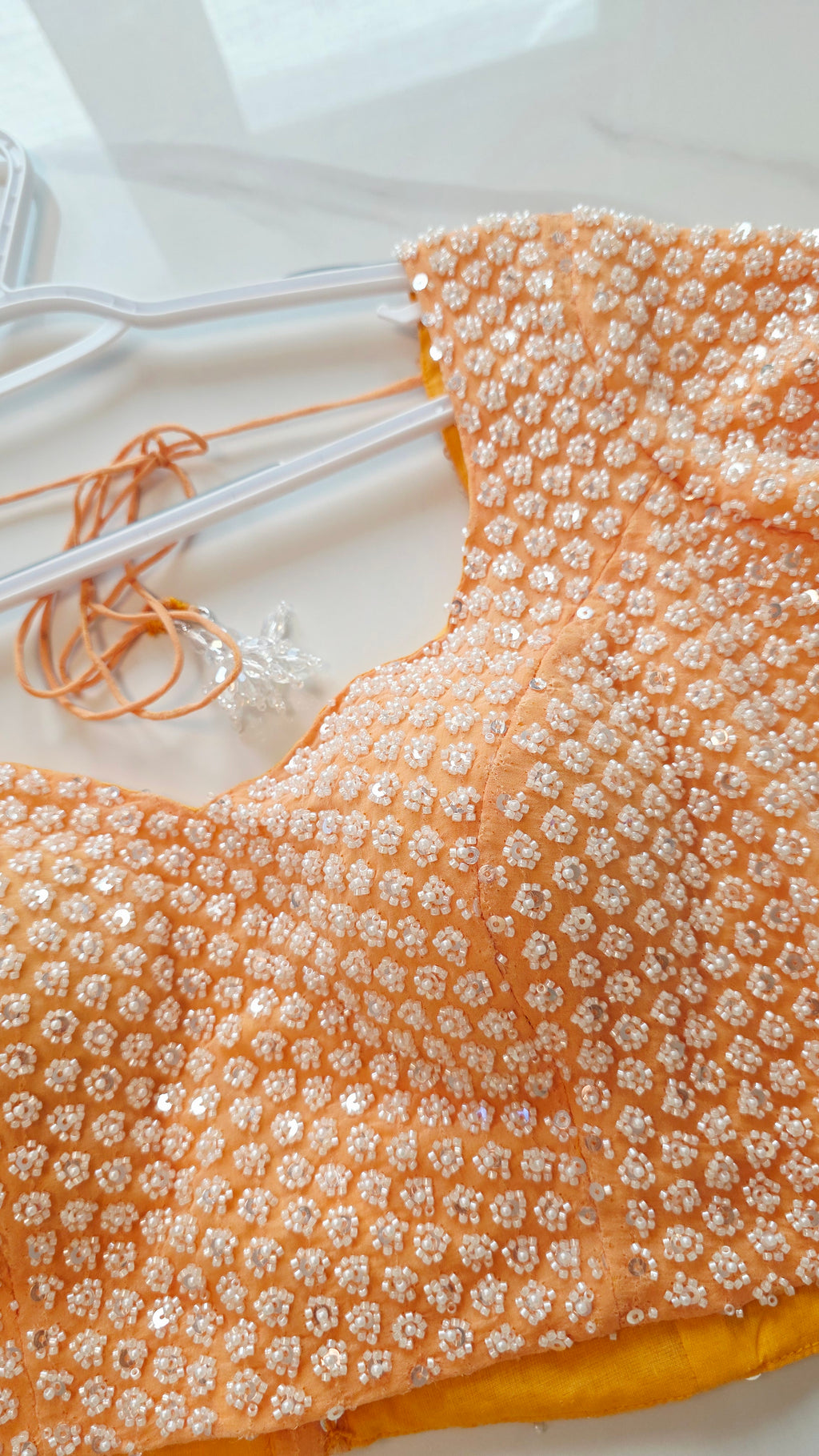 Womens Allover Beads Pastel Blouses