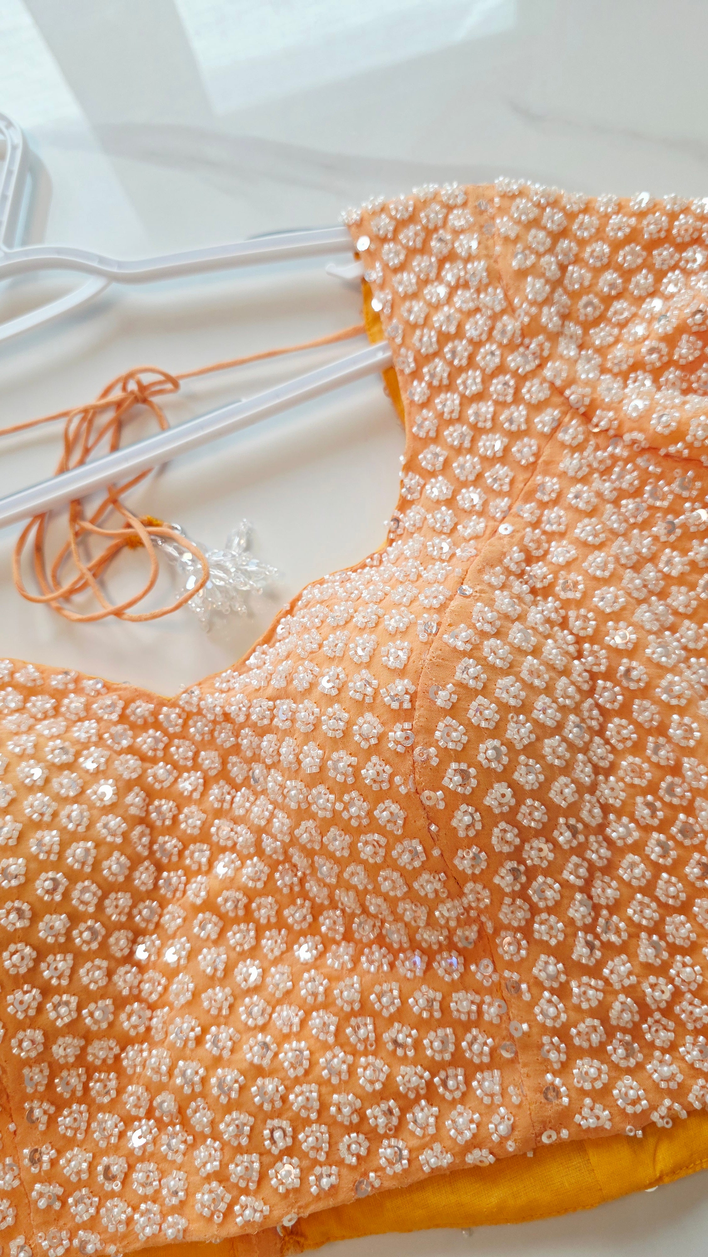 Womens Allover Beads Pastel Blouses