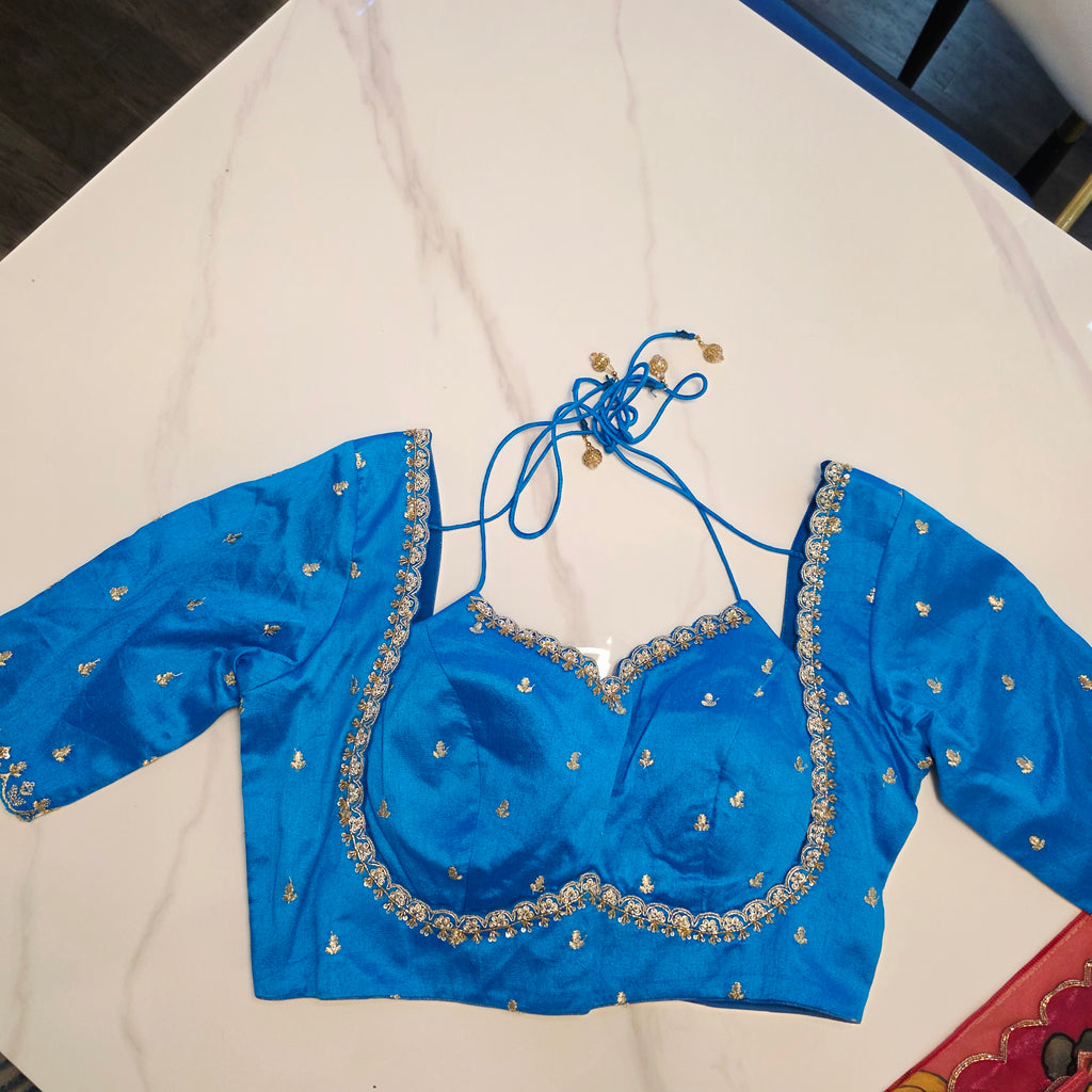 Beautiful Pink Crape silk Saree With Cutwork Border and Jacket Style blouse