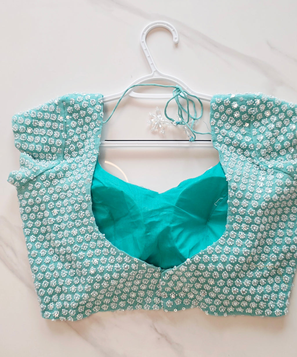Womens Allover Beads Pastel Blouses
