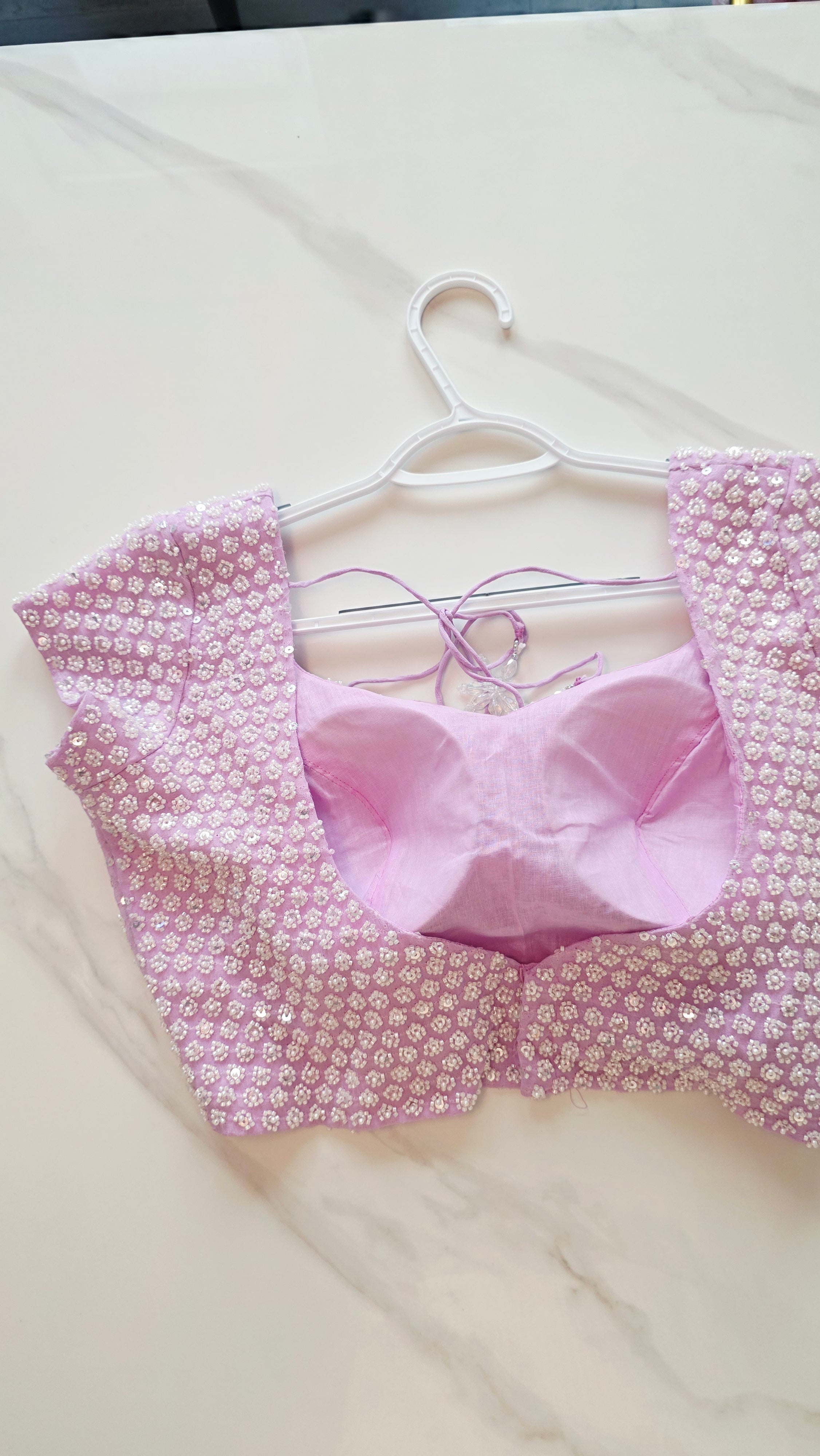 Womens Allover Beads Pastel Blouses