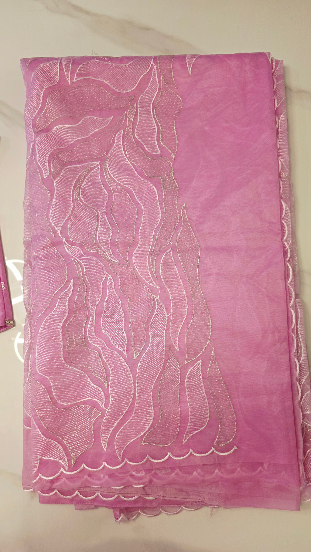 Womens Turkish Organza Sarees With Maggam work blouse