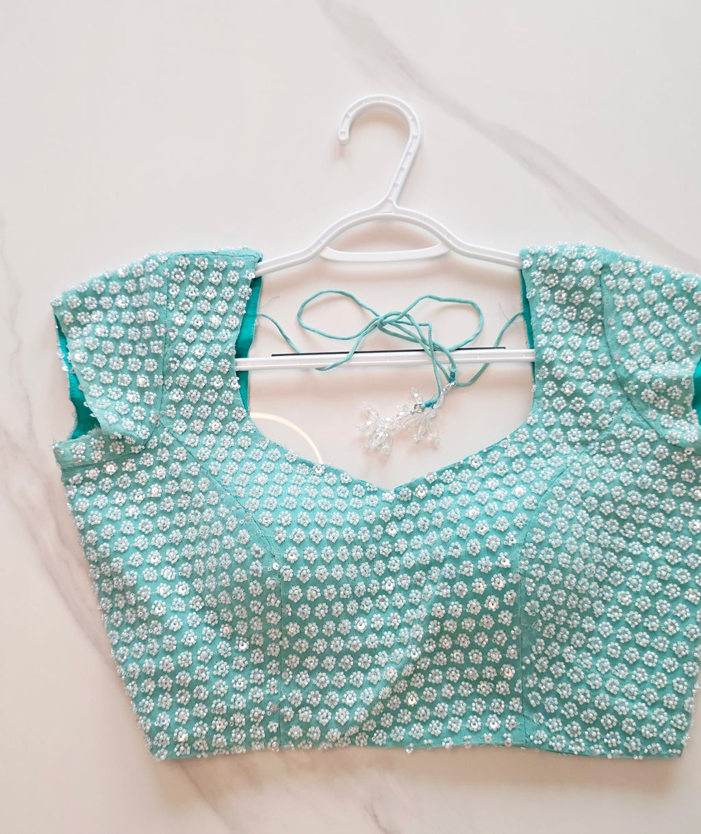 Womens Allover Beads Pastel Blouses