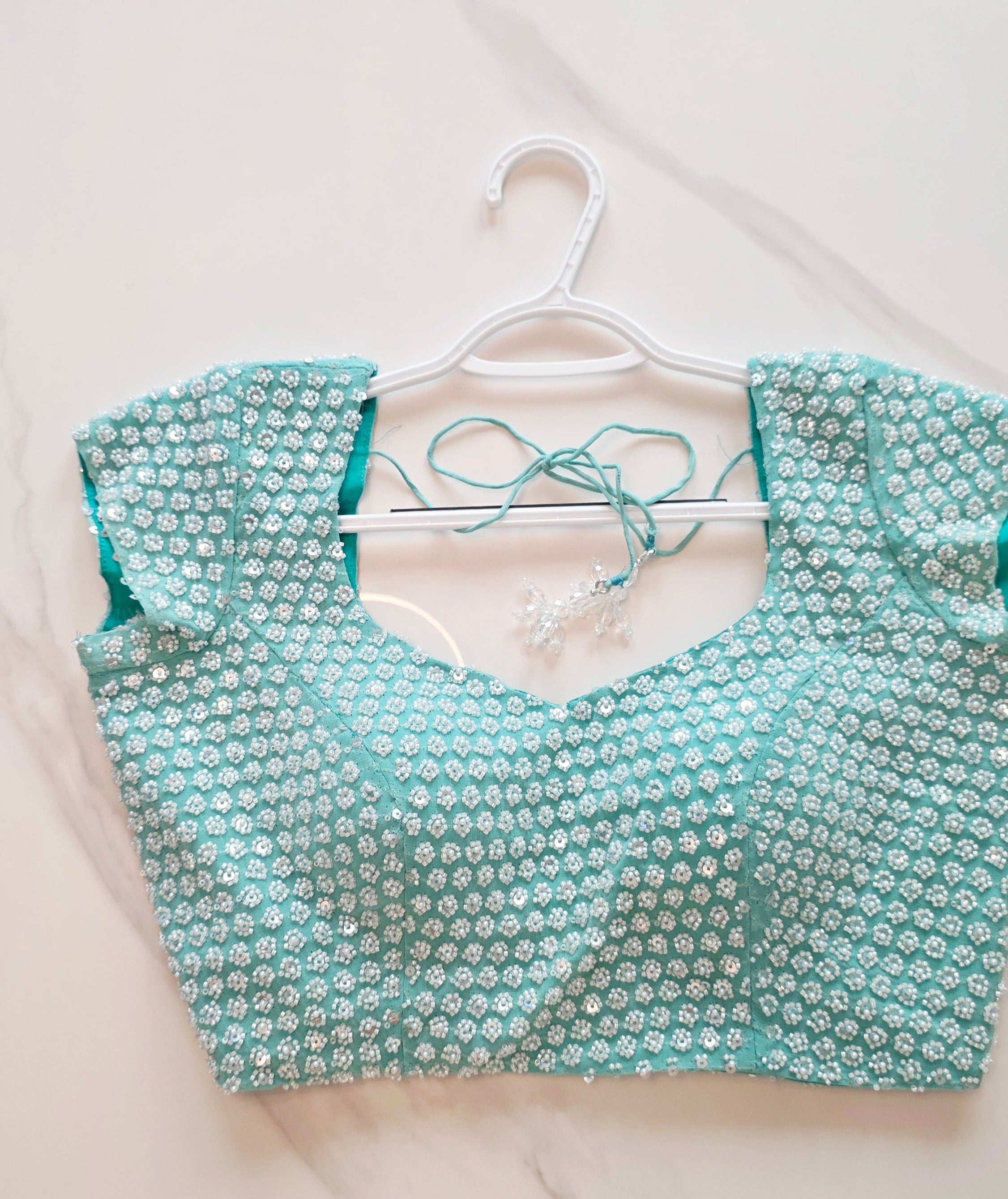Womens Allover Beads Pastel Blouses