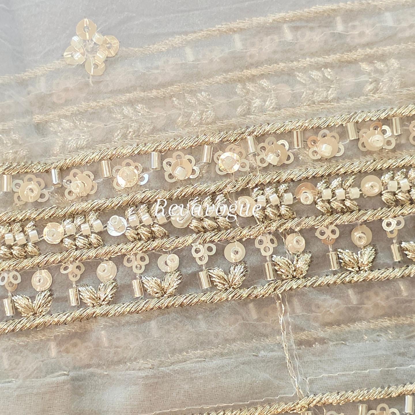 Womens Lightweight Organza Saree With Cutdana Border and Designer Blouse