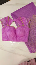 Womens Turkish Organza Sarees With Maggam work blouse