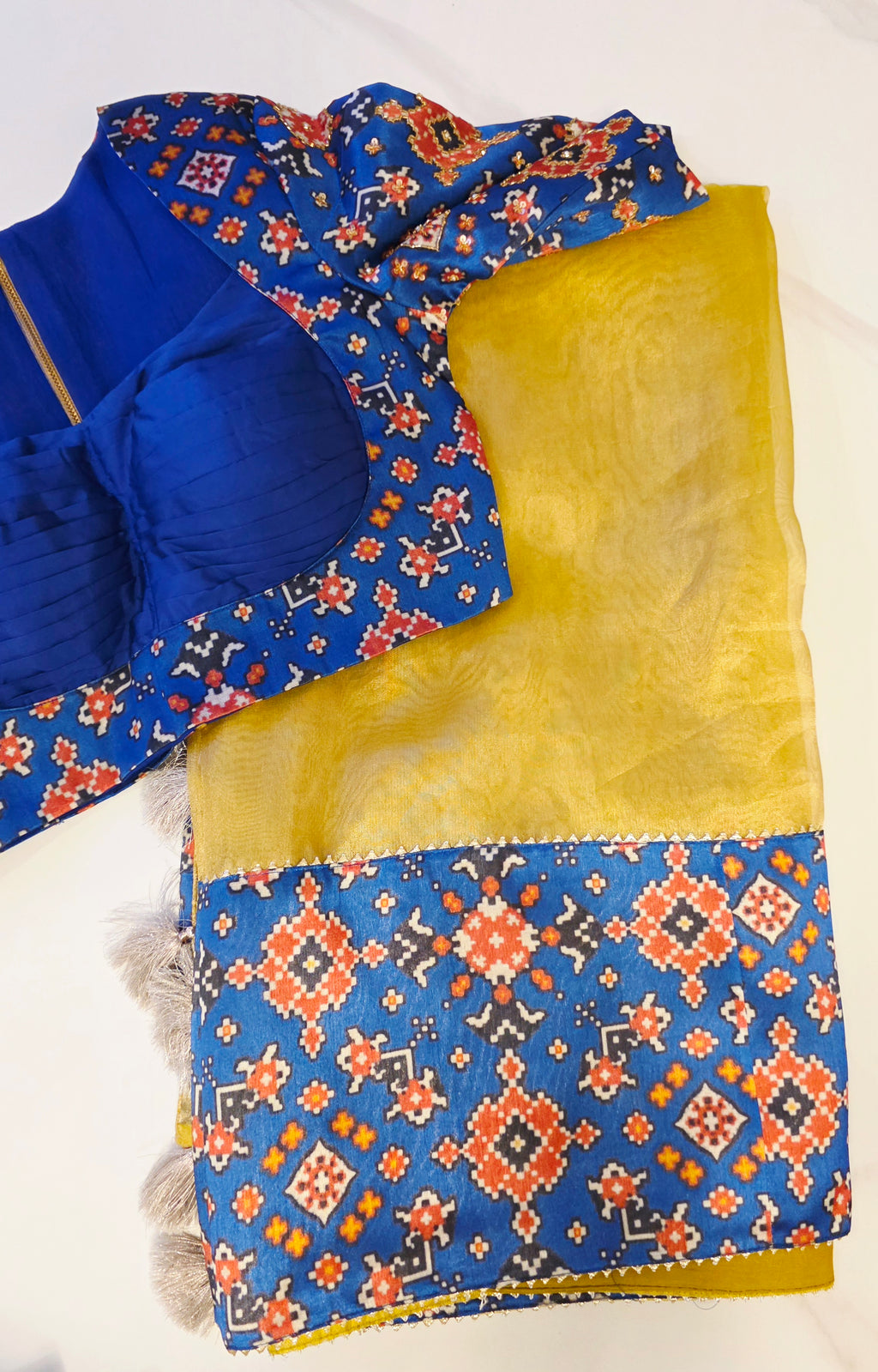 Womens Banaras Patola Fusion Saree