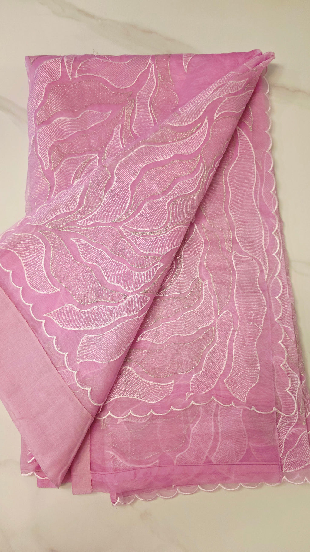 Womens Turkish Organza Sarees With Maggam work blouse