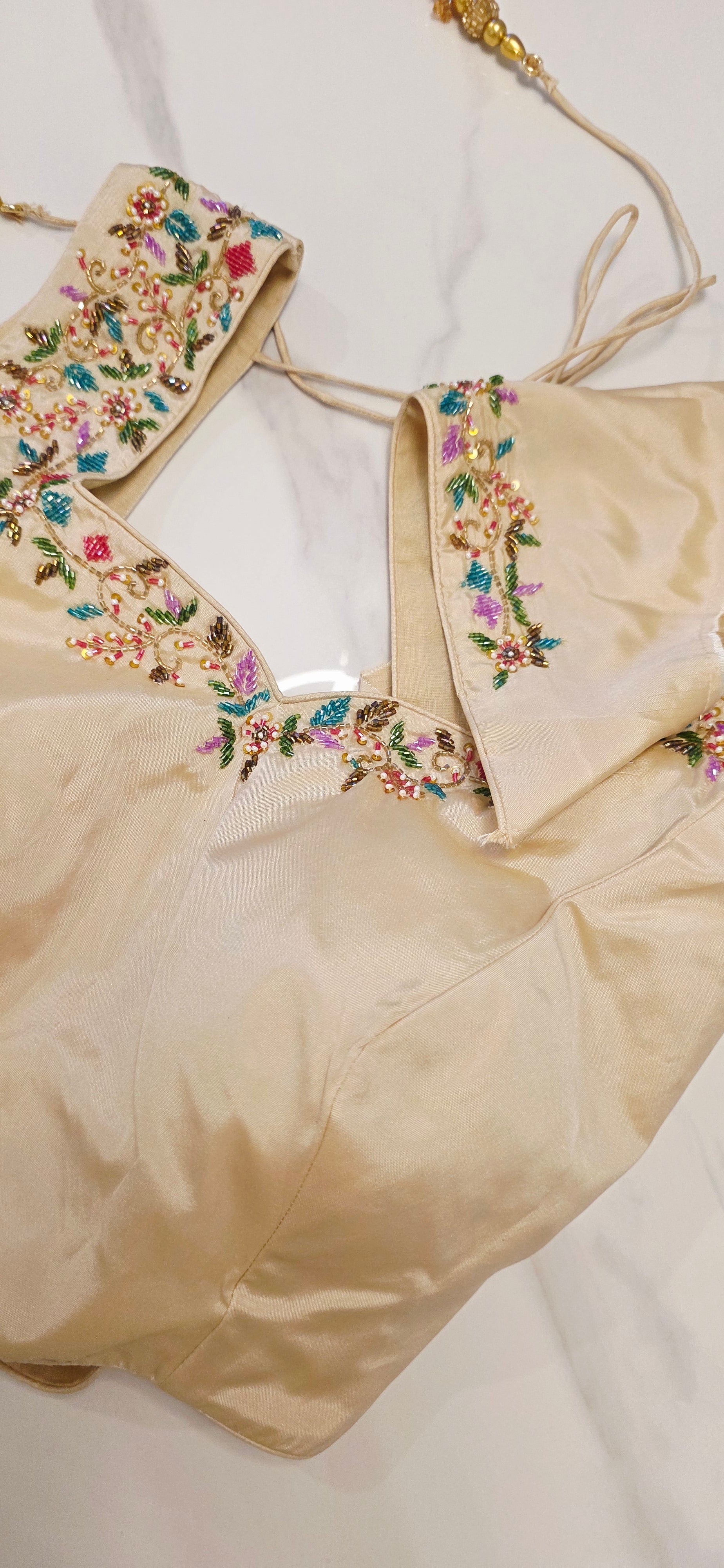 Floral Theme Black Color Tissue Georgette Saree with handwork border