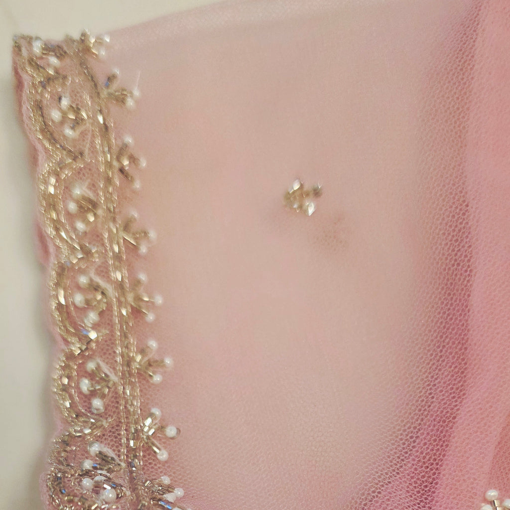 Lavender Pure Organza Sequin Saree