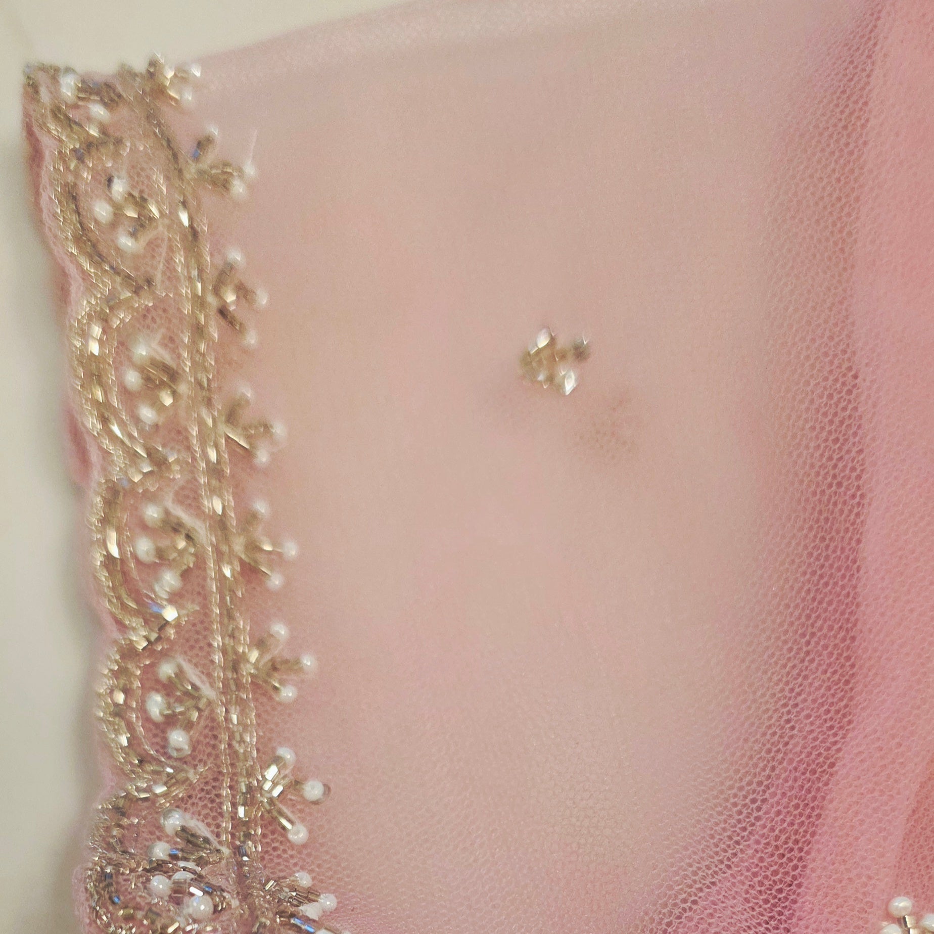 Lavender Pure Organza Sequin Saree