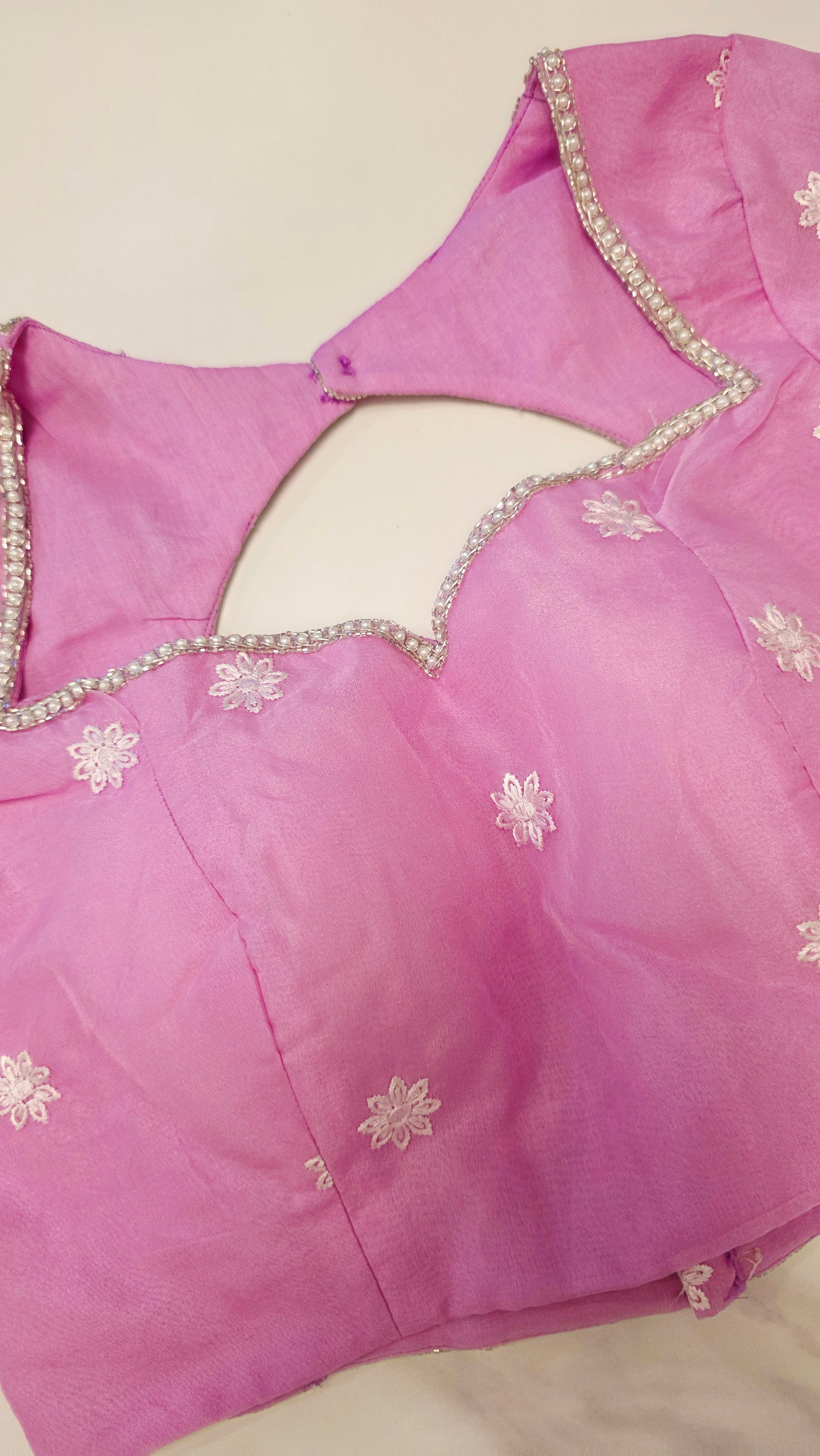 Womens Turkish Organza Sarees With Maggam work blouse